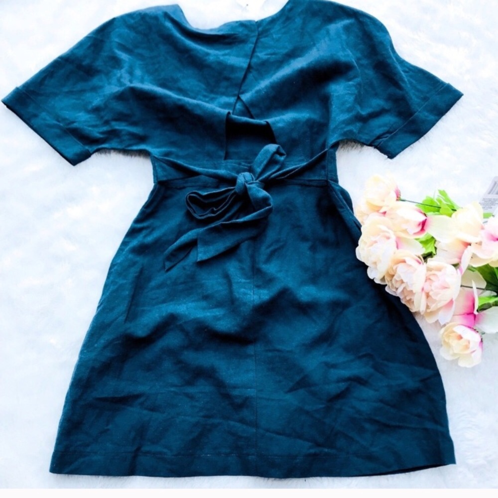 ASTR Linen Wrap Dress